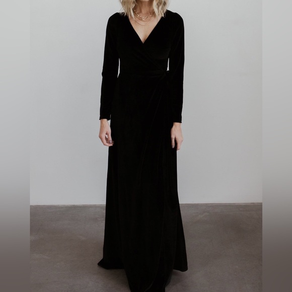 Baltic Born Esmeralda velvet wrap maxi dress - Picture 2 of 8